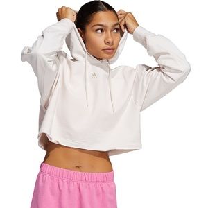 NWT adidas cropped hoodie - beige women’s size M